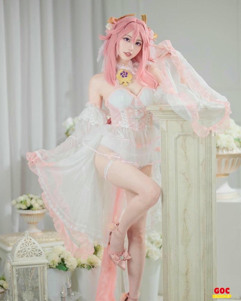 ảnh cosplay yae miko sexy