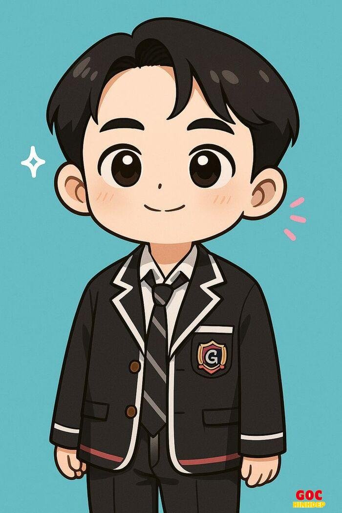 ảnh học sinh chibi dễ thương học sinh nam