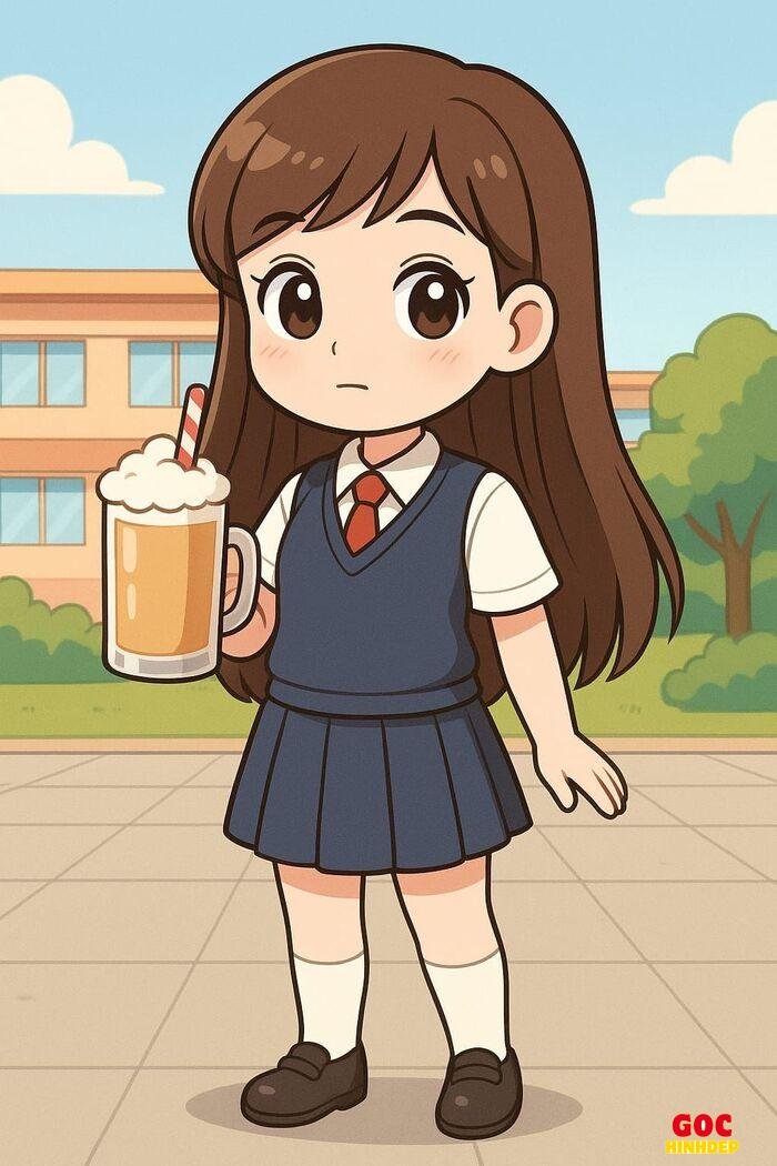 ảnh học sinh chibi đi học