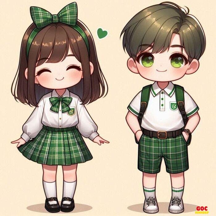 ảnh học sinh chibi nam nữ