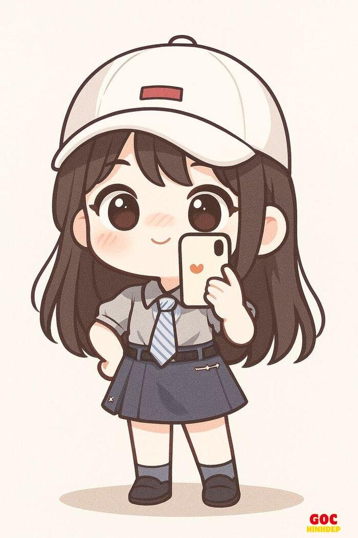 ảnh học sinh chibi nữ cute