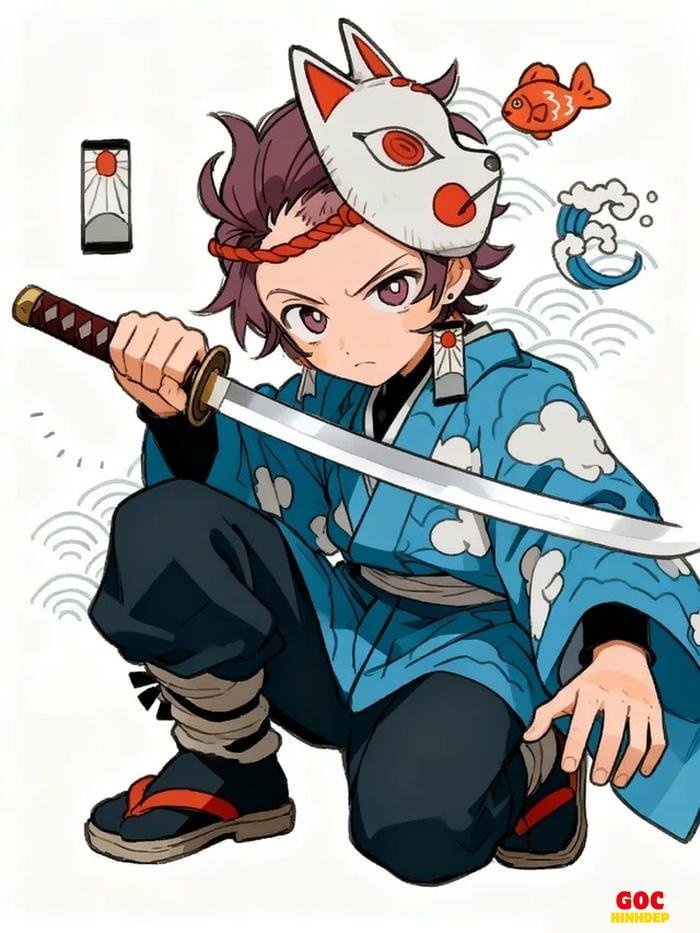 ảnh tanjiro đơn giản đẹp