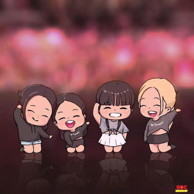 black pink chibi cute