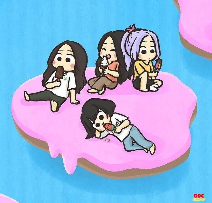 black pink chibi đáng yêu xỉu