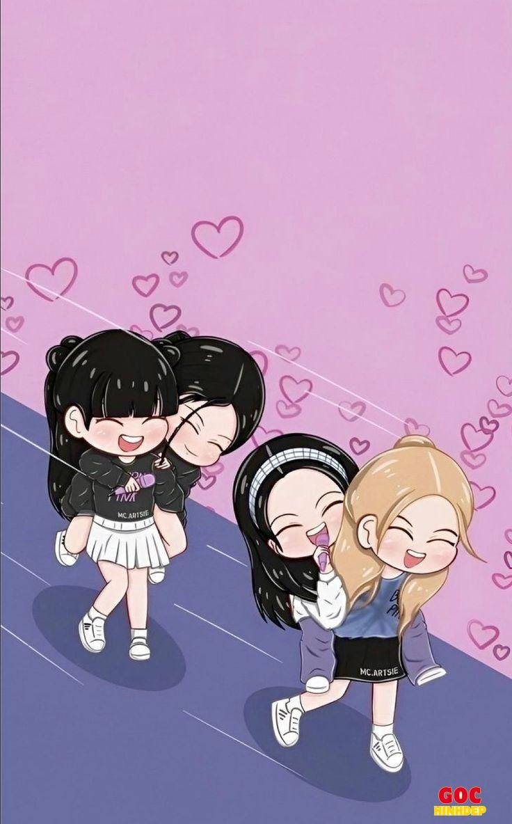black pink chibi mini
