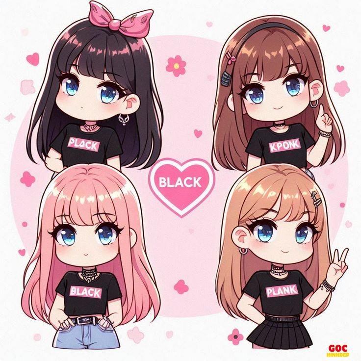 black pink chibi nhỏ xinh