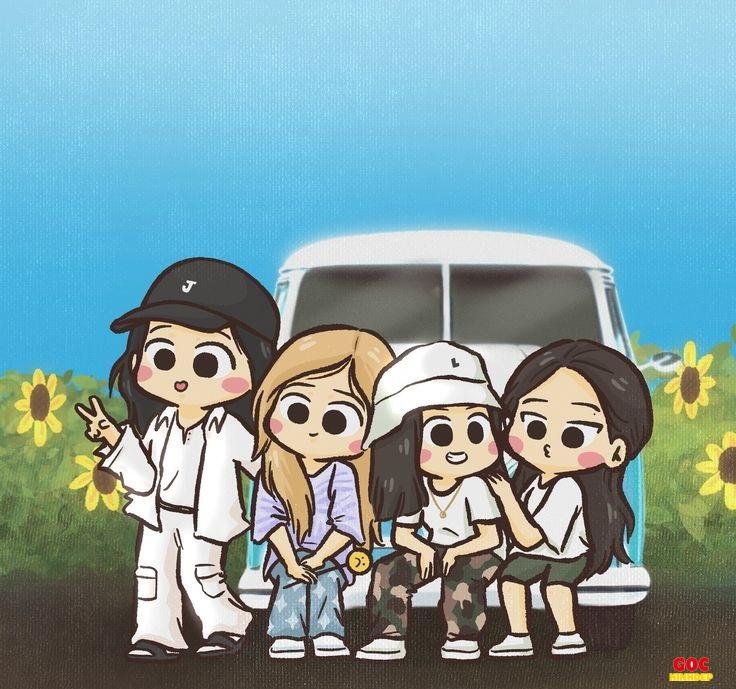 black pink chibi xinh yêu