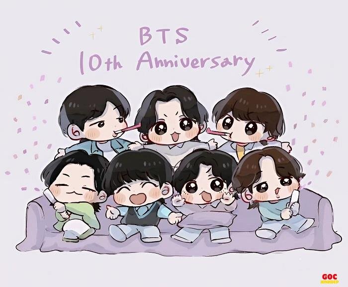 bts chibi cute ngầu