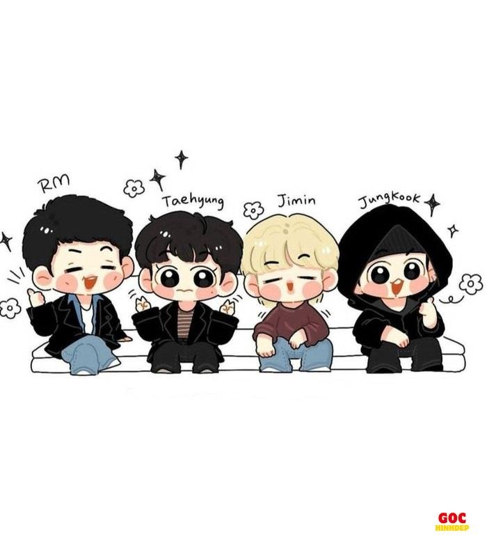 bts chibi hoạt hình