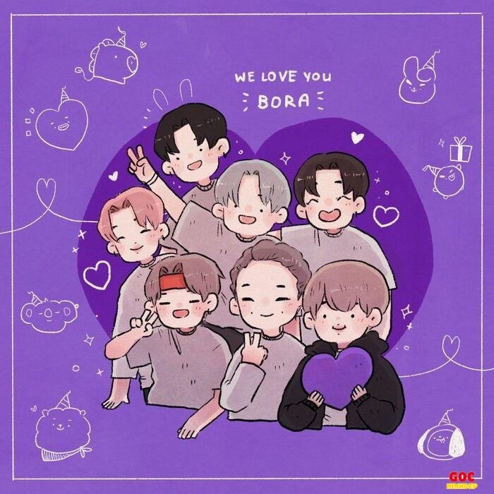 bts chibi làm sticker