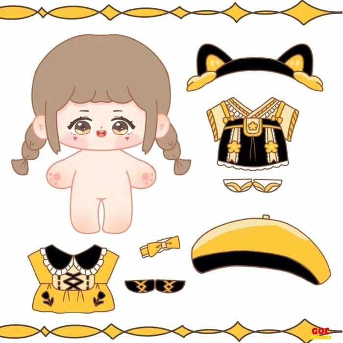 búp bê giấy chibi làm quà tặng