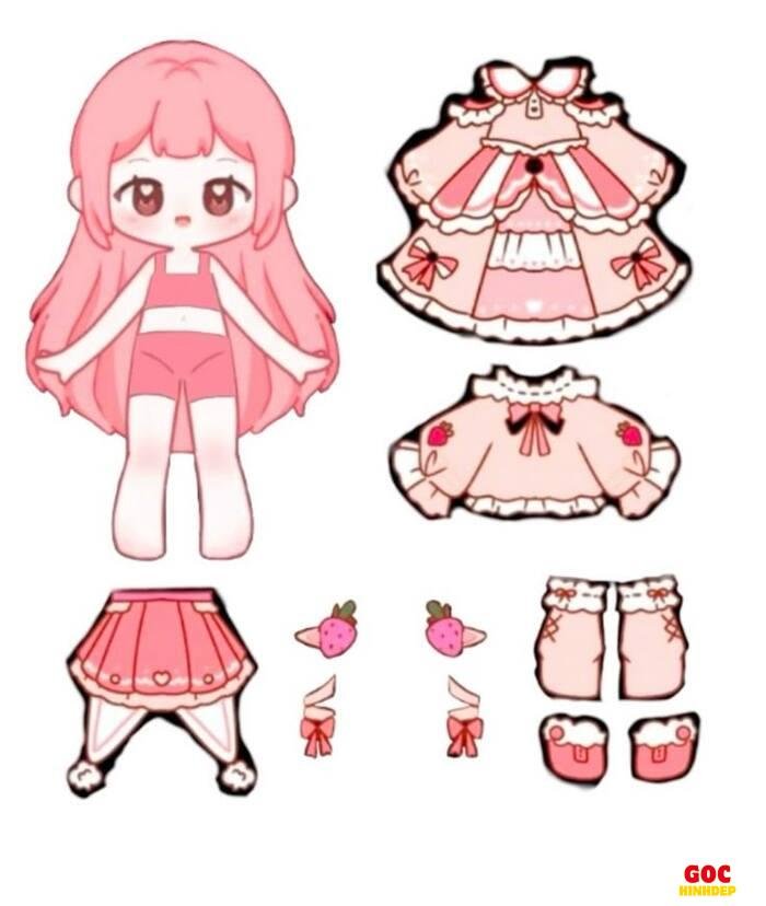 búp bê giấy chibi