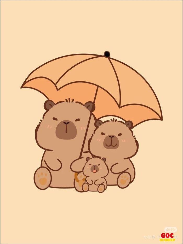 capybara chibi dễ thương cute nhất