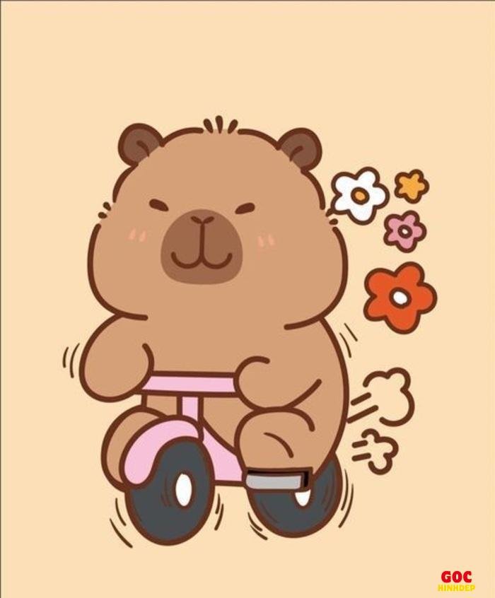 capybara chibi đơn giản