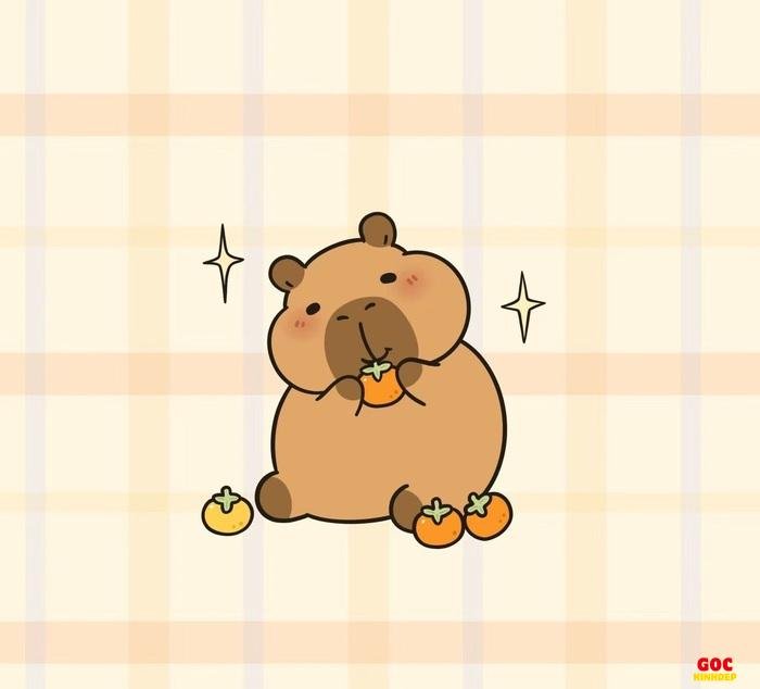 capybara chibi làm hình nền