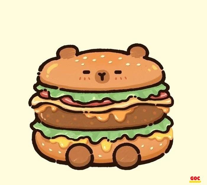 capybara chibi phong cách hoạt hình