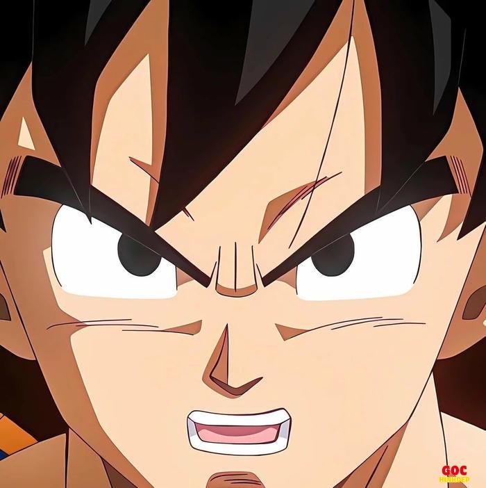 chi tiết gương mặt goku