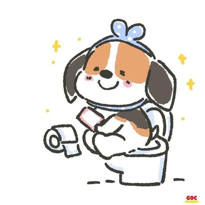 chibi đi toilet dễ thương