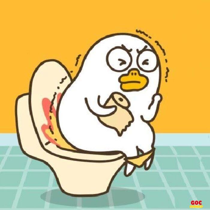 chibi đi toilet hoạt hình dễ thương
