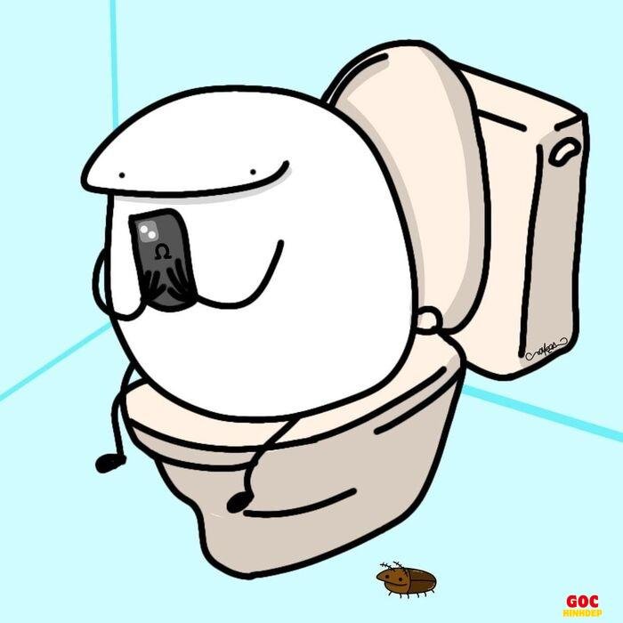 chibi đi toilet phiên bản dễ thương