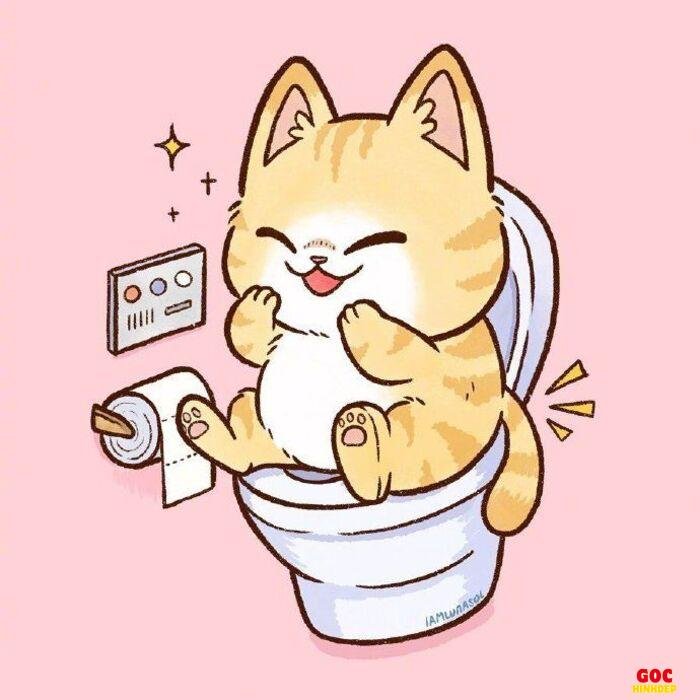 chibi đi toilet phong cách anime
