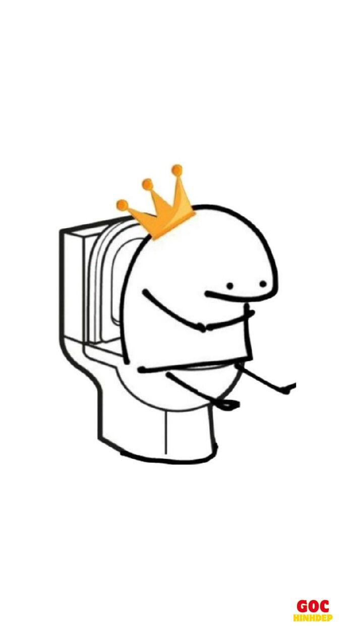 chibi đi toilet phong cách hoạt hình