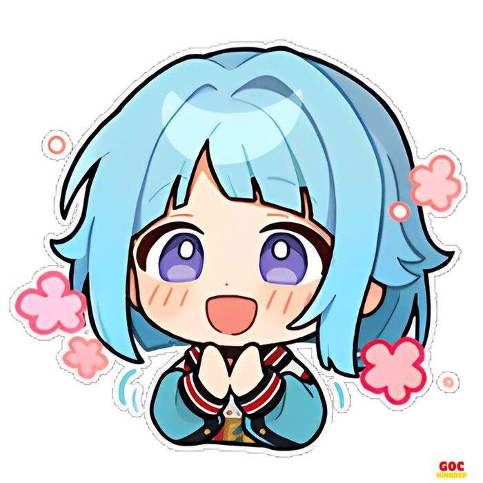 chibi girl trang trí