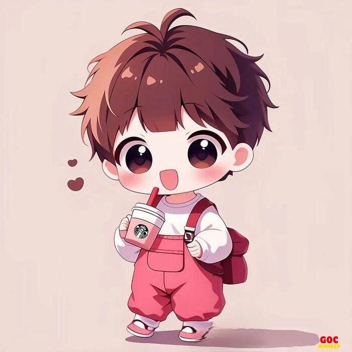 chibi nam màu pastel