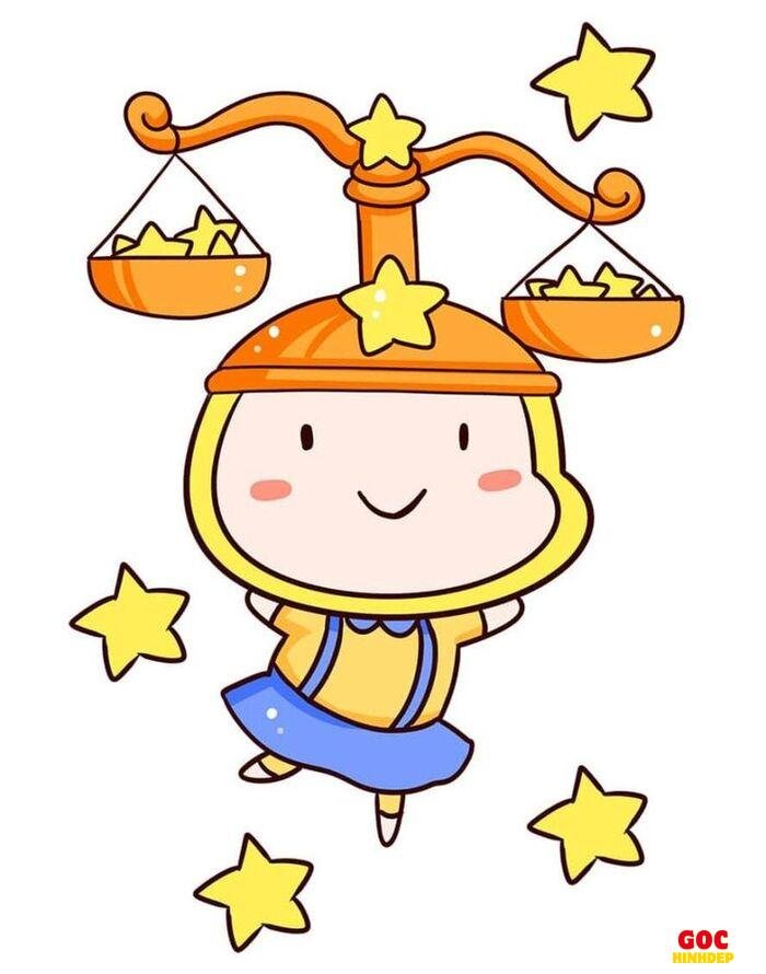 chibi thiên bình búp bê giấy