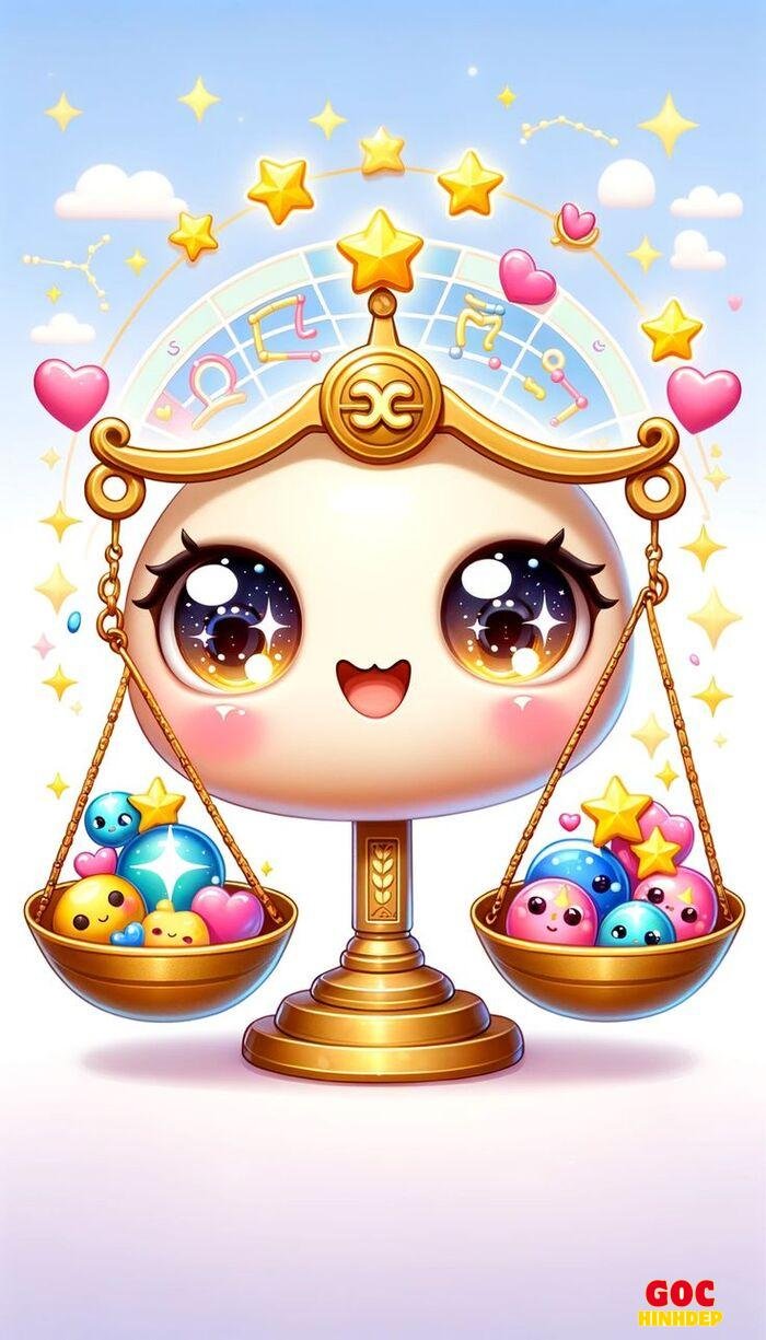 chibi thiên bình đáng yêu