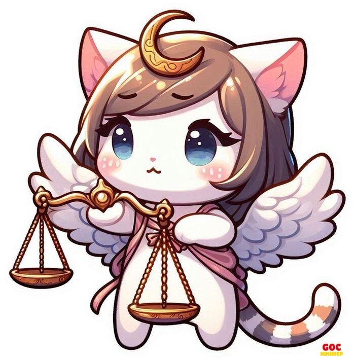 chibi thiên bình phong cách anime