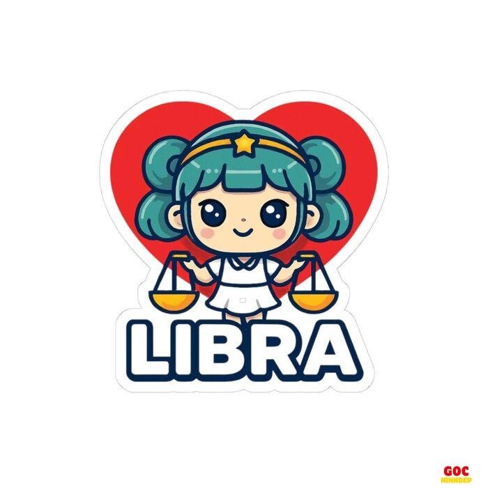 chibi thiên bình phong cách cung hoàng đạo