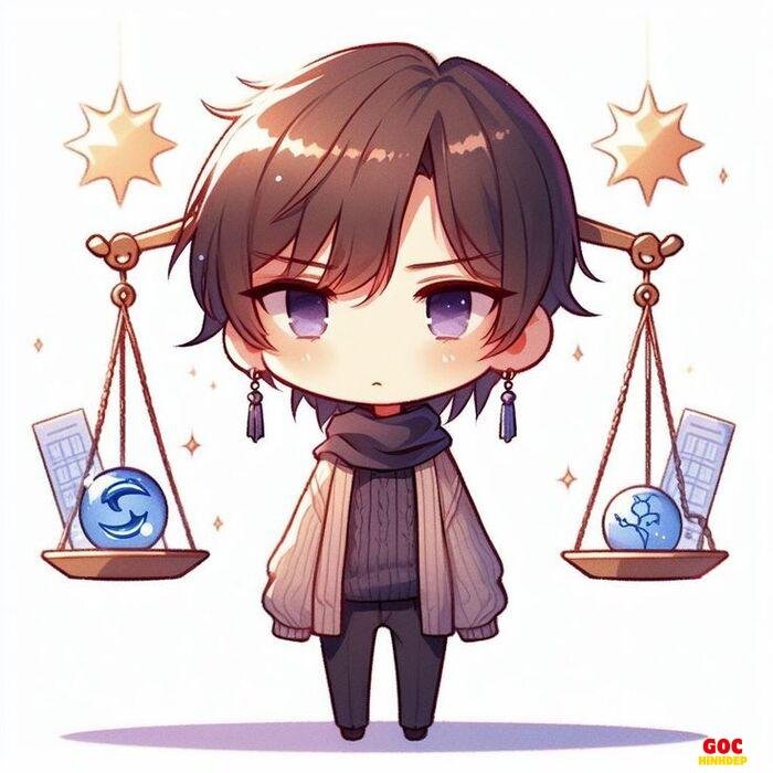 chibi thiên bình thanh lịch