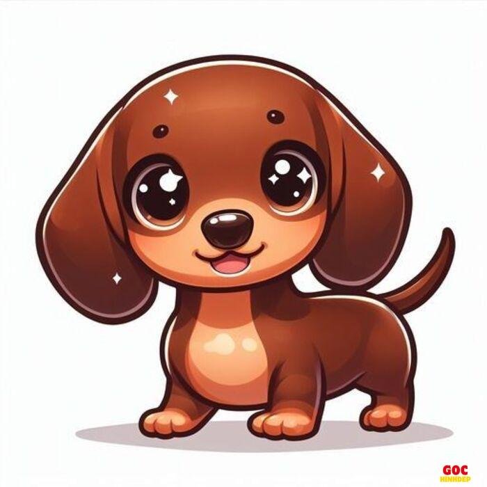 chó chibi cute đáng yêu