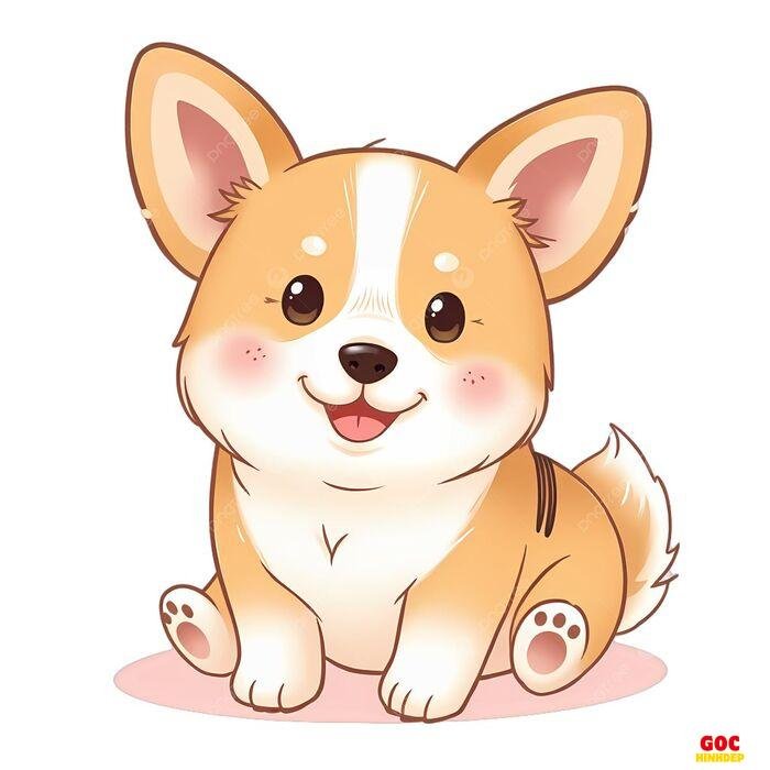 chó chibi hoạt hình cute