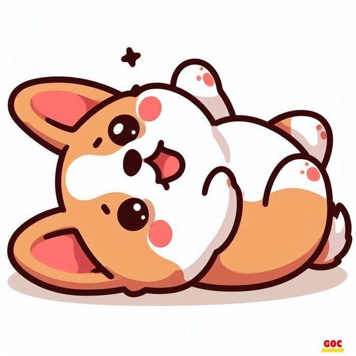 chó chibi minh họa