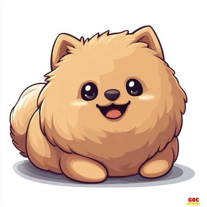 chó chibi phong cách dễ thương