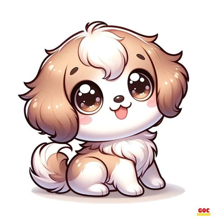 chó chibi trang trí