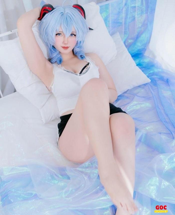 cosplay ganyu trắng