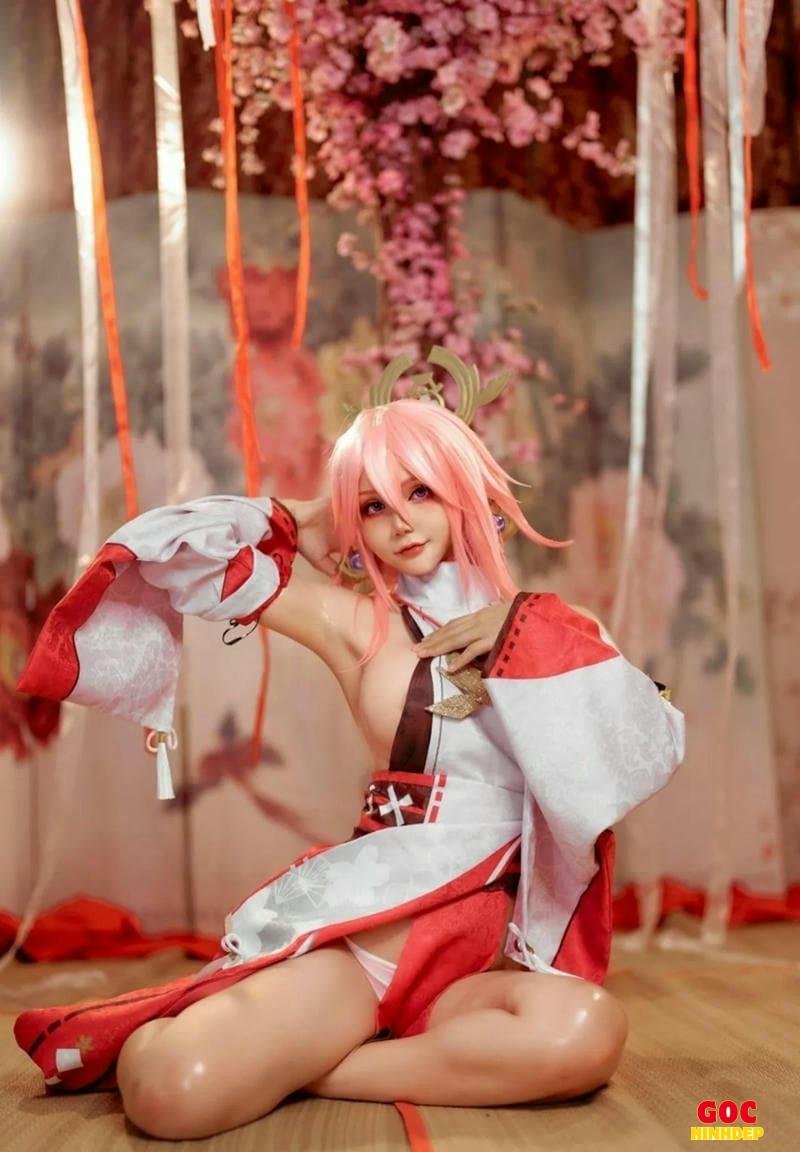 cosplay yae miko khiêu gợi