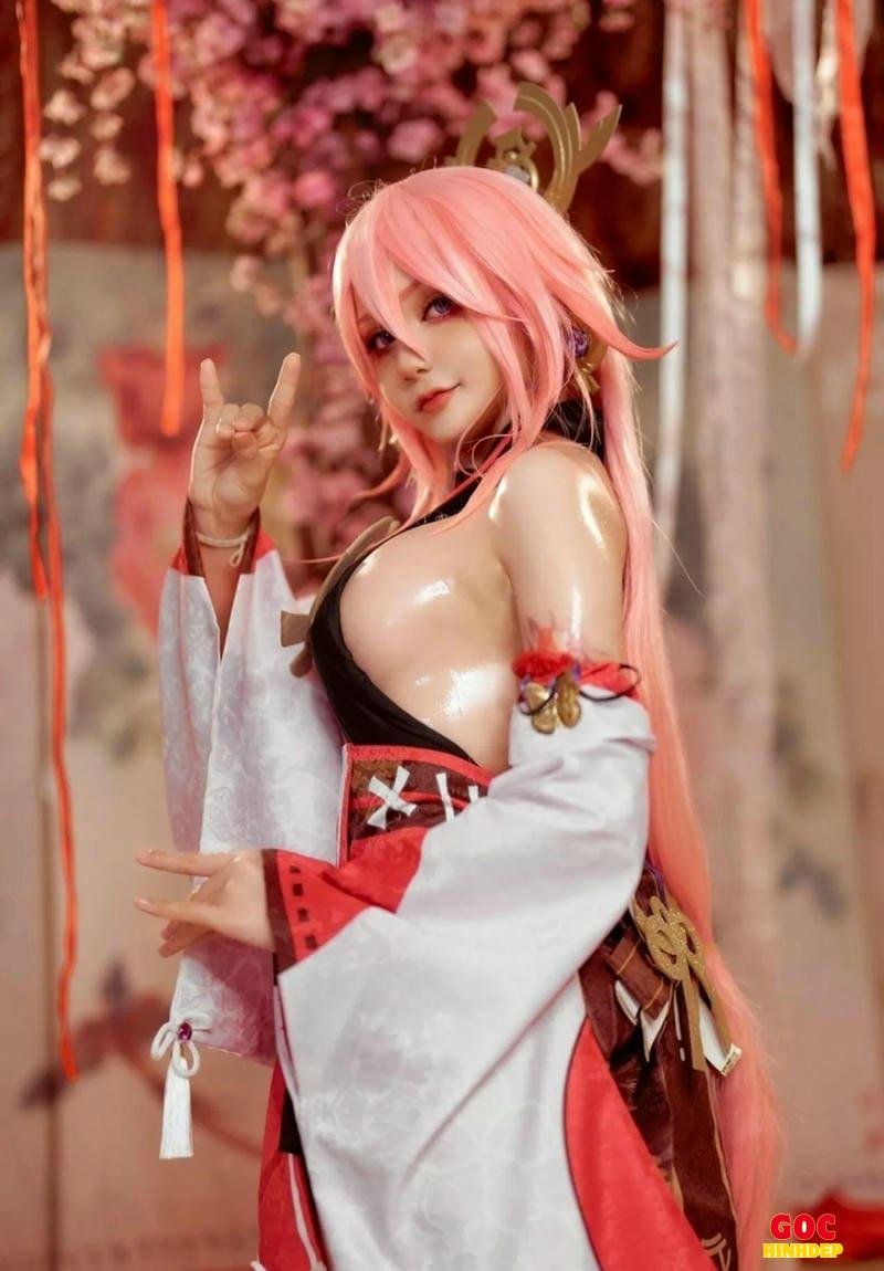 cosplay yae miko quyễn rũ