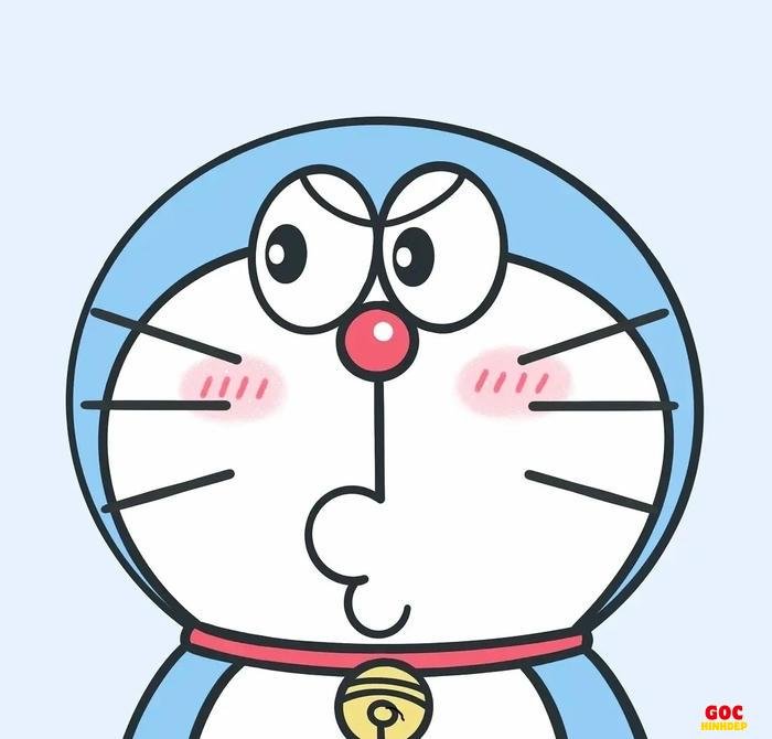 doraemon tông màu xanh trắng