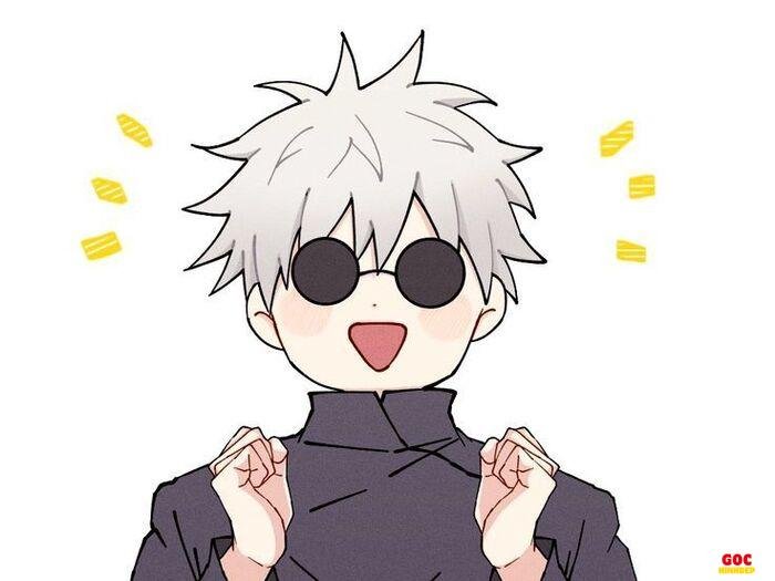 gojo chibi cute ngầu cười