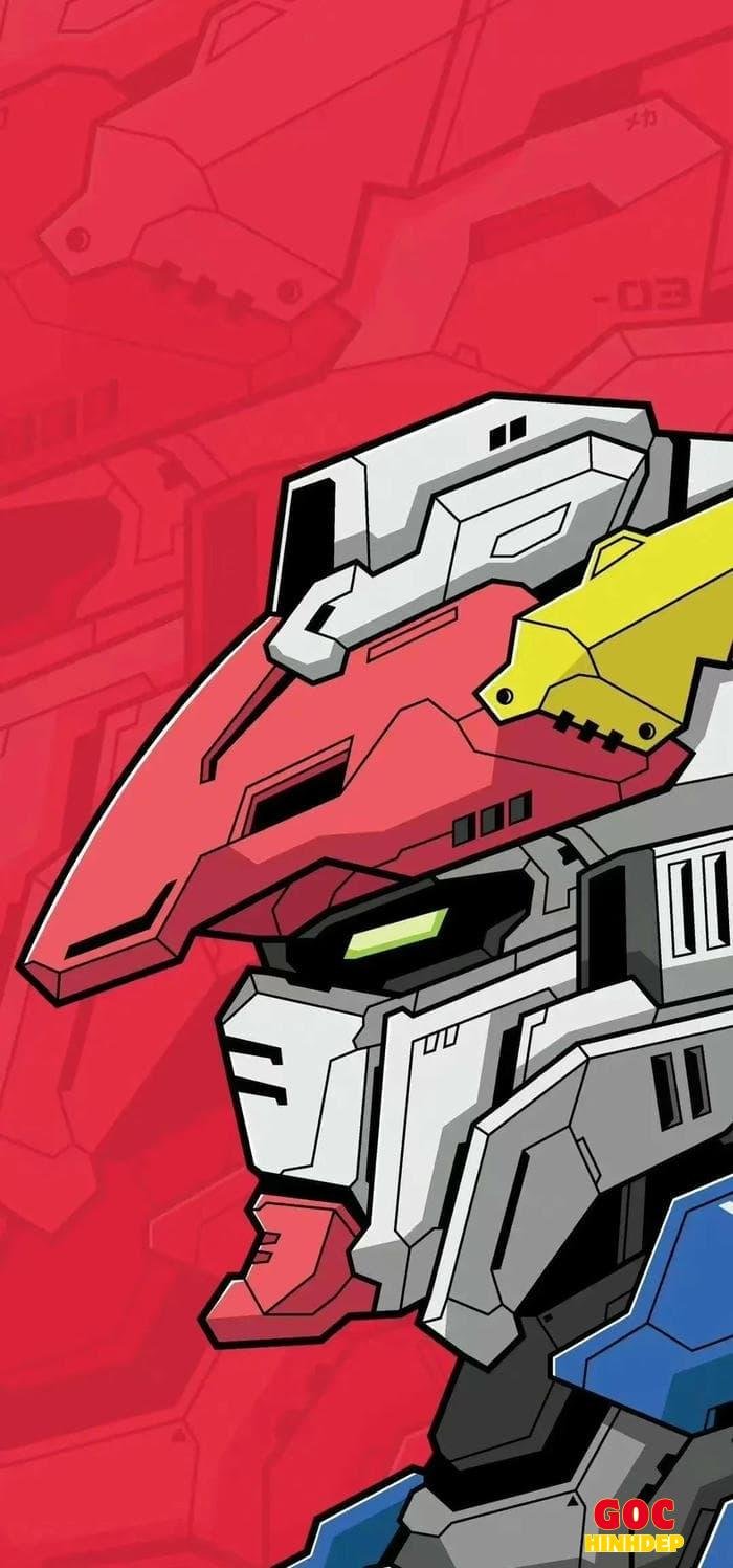 gundam tông màu đỏ rực