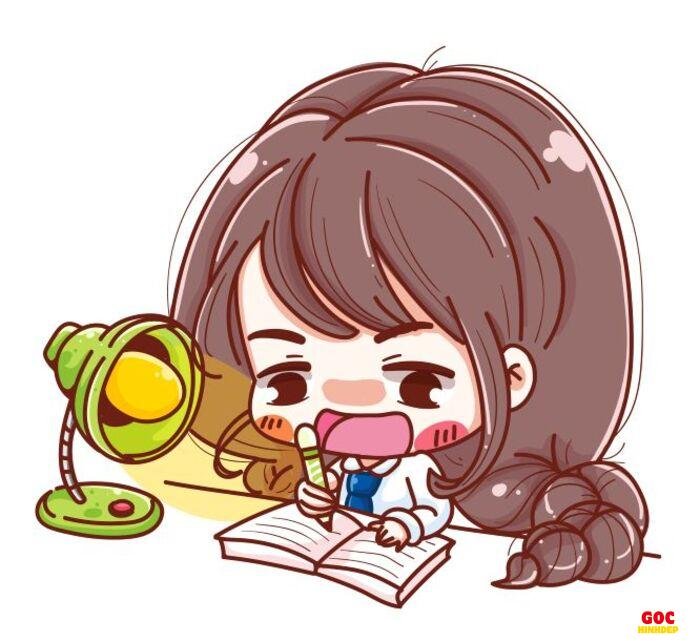 hình ảnh học sinh chibi màu pastel