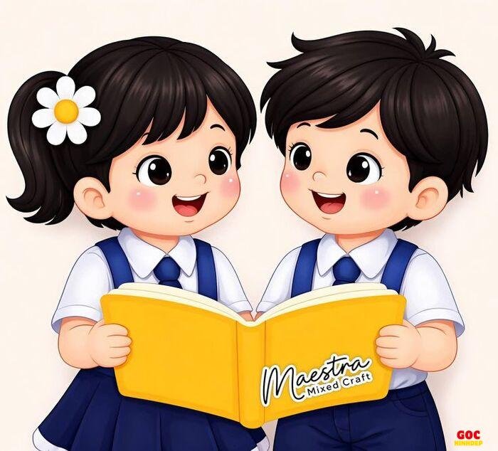 100+ Mẫu ảnh học sinh chibi cute lạc lối cho mùa bế giảng