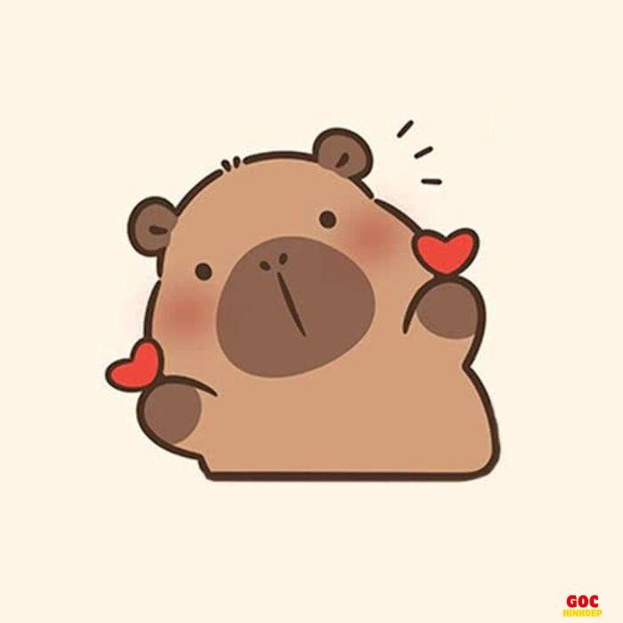 hình capybara chibi cute mini