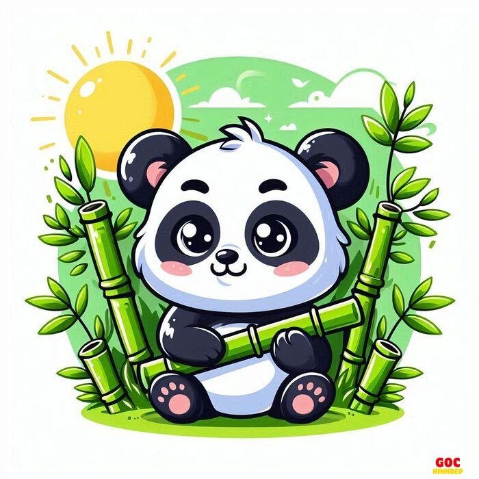 hình gấu trúc chibi baby đáng yêu