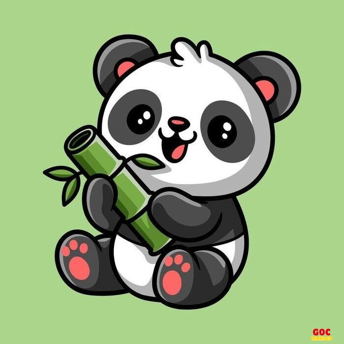 hình gấu trúc chibi ngộ nghĩnh