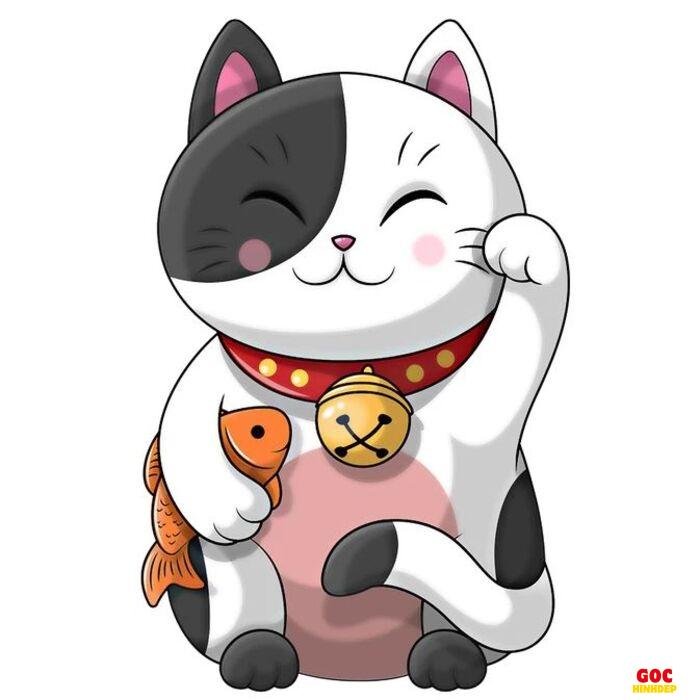 hình mèo thần tài chibi anime